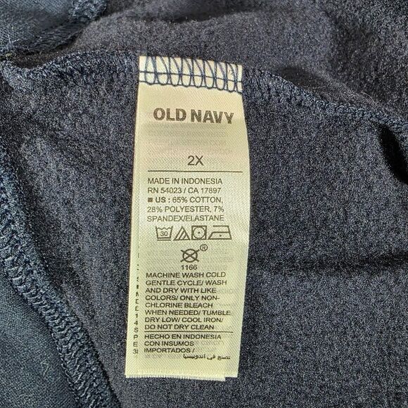 Old Navy High Rise Fleece Lined Leggings Pants In the Navy 2X Soft Pull On NWT - Picture 3 of 9